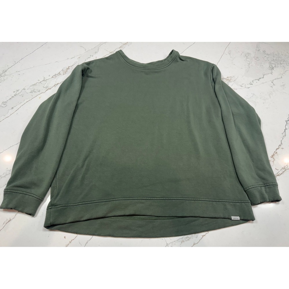 Orvis‎ Women's Cozy Soft Crewneck Pullover in olive green. Size Large